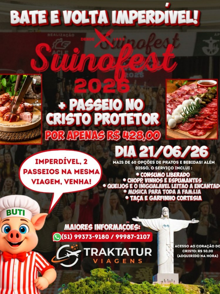 Encantado: Suinofest + Cristo Protetor