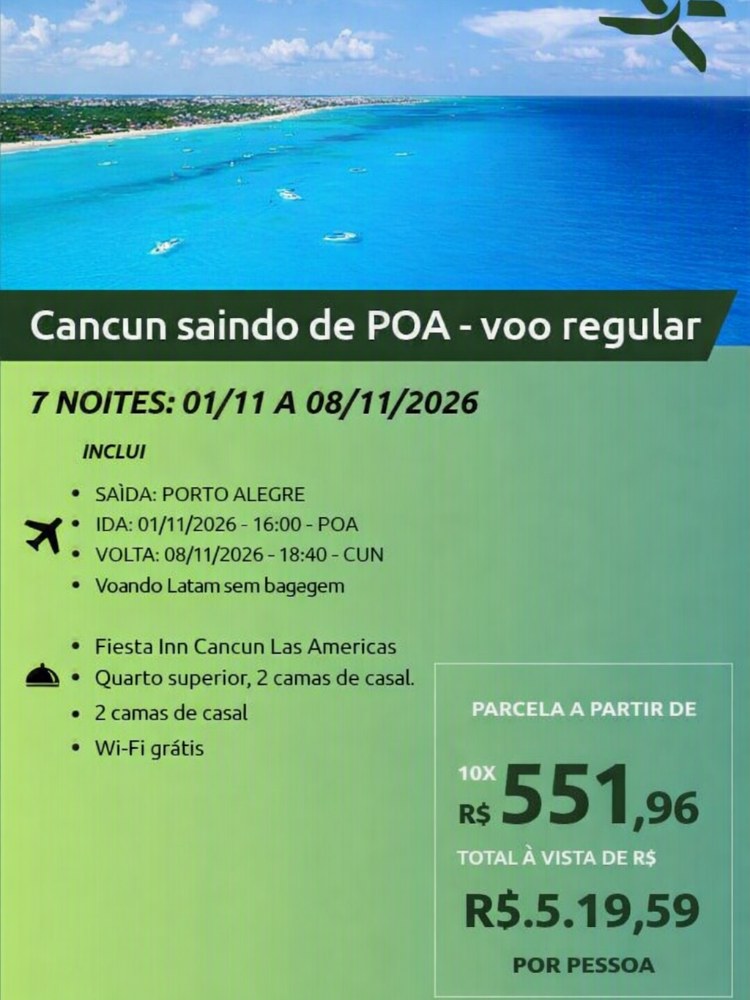 Cancun saindo Poa
